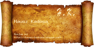 Hausz Kadosa névjegykártya